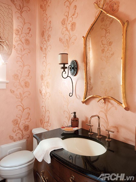 Phòng tắm mùa hè với sắc hồng lãng mạn | ảnh 2