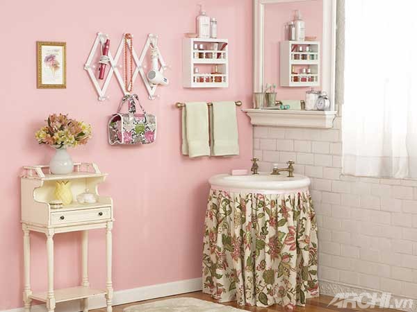 Phòng tắm mùa hè với sắc hồng lãng mạn | ảnh 3
