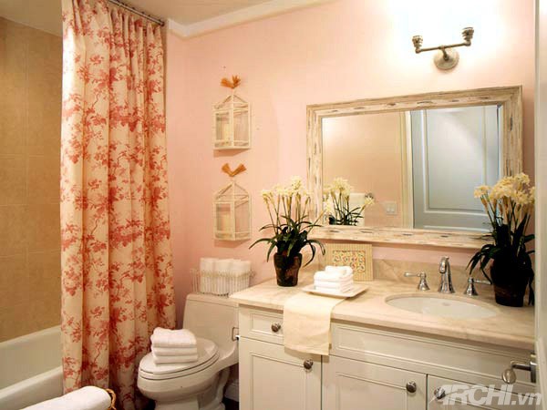 Phòng tắm mùa hè với sắc hồng lãng mạn | ảnh 8