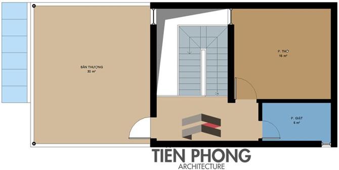 Tư vấn thiết kế nhà 2,5 tầng hướng Đông Nam, DT 6x16m | ảnh 4