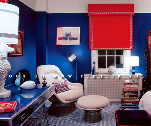 Kết hợp 3 màu đỏ, trắng, xanh trong trang trí nội thất | ảnh 8