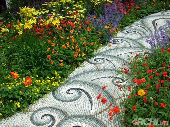 Tạo lối đi trong vườn theo phong cách mosaic | ảnh 4
