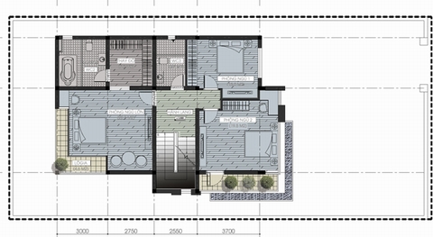 Tư vấn thiết kế biệt thự 2.5 tầng hiện đại hướng Nam | ảnh 3