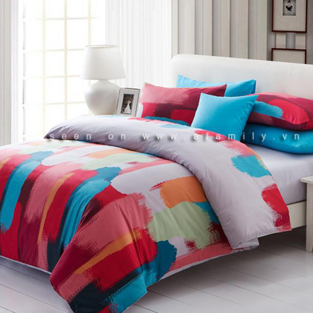 Phòng ngủ bừng sáng với các loại chăn ga gối sắc màu | ảnh 1