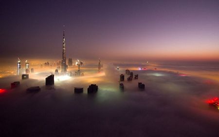 Dubai đẹp huyền ảo trong sương mù | ảnh 1