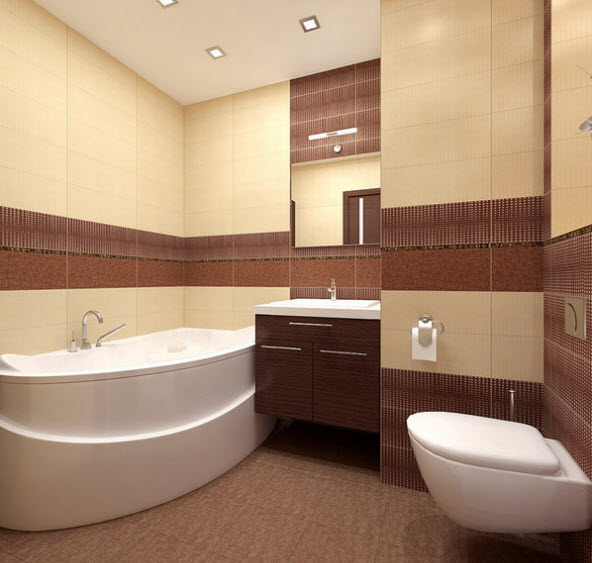Decor phòng tắm với tông màu nâu | ảnh 1