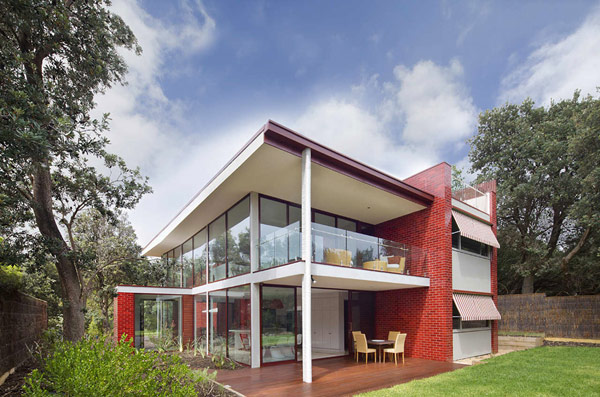 Ngôi nhà có tường ốp gạch đỏ sang trọng ở Úc | ảnh 1