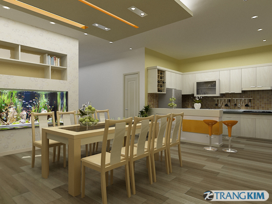 Phòng bếp sang trọng và ấm áp với nội thất gỗ | ảnh 1