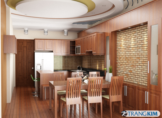 Phòng bếp sang trọng và ấm áp với nội thất gỗ | ảnh 2
