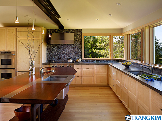 Phòng bếp sang trọng và ấm áp với nội thất gỗ | ảnh 8
