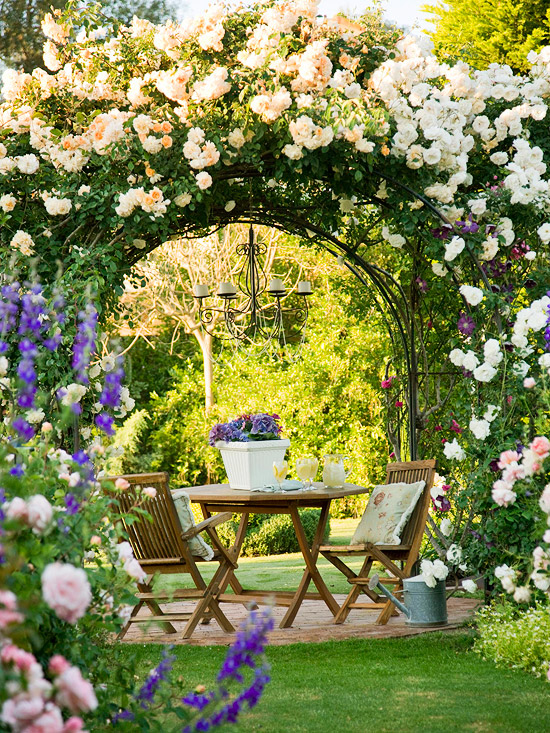 Những lối vào nhà vườn thơ mộng với cổng hoa | ảnh 1