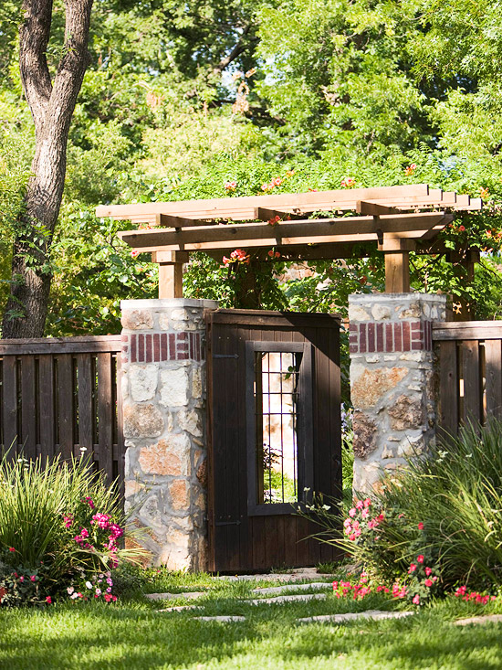 Những lối vào nhà vườn thơ mộng với cổng hoa | ảnh 3