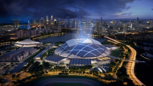 Kiến trúc siêu hiện đại của sân bóng Singapore | ảnh 1