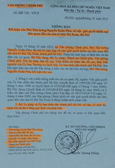 Hà Nội: Nhà 63 Bùi Thị Xuân bị yêu cầu thi hành án | ảnh 1