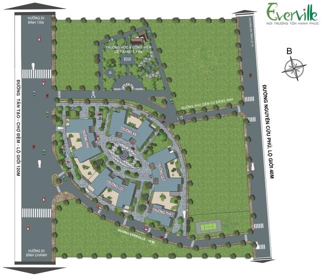 Hạ tầng, quy hoạch của Khu căn hộ cao cấp Everville | ảnh 1