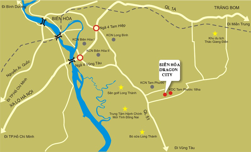 Vị trí của Khu đô thị Biên Hoà Dragon City | ảnh 1